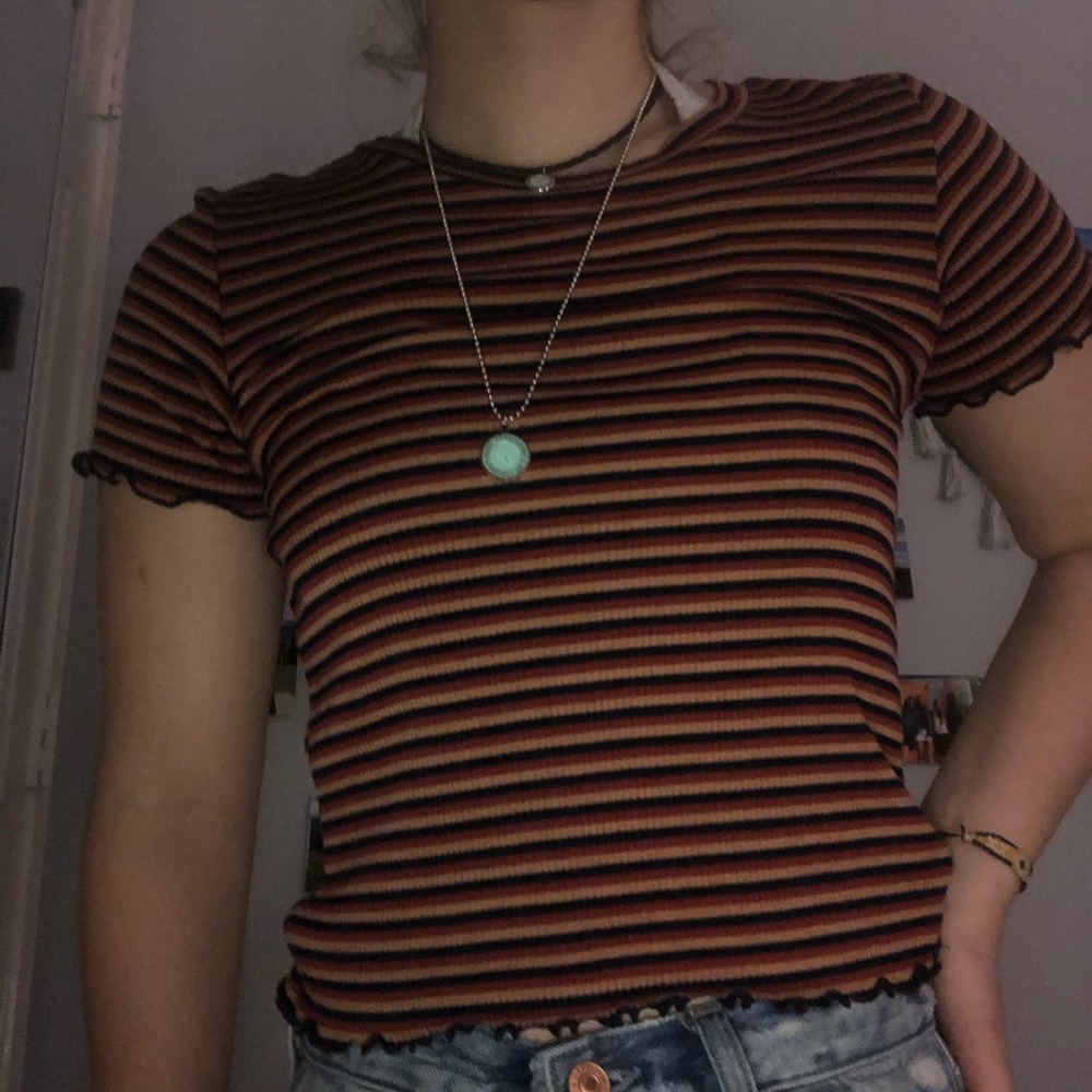 American eagle ribbed waffle top